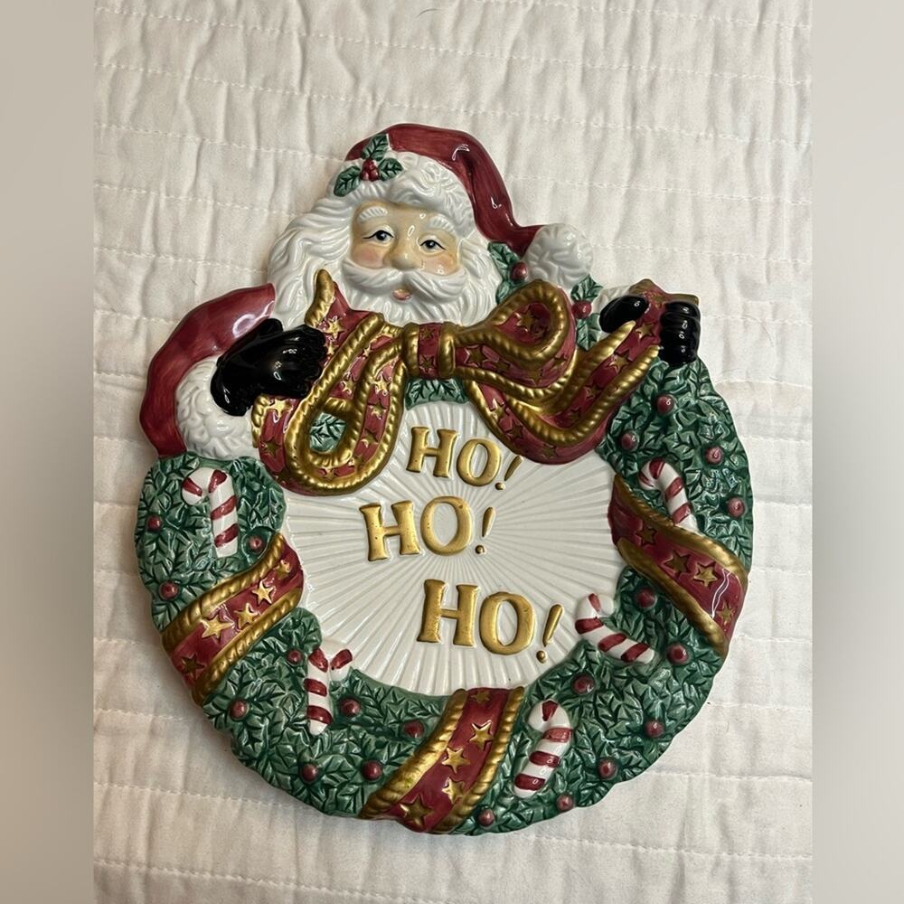 Fitz & Floyd Santa plate